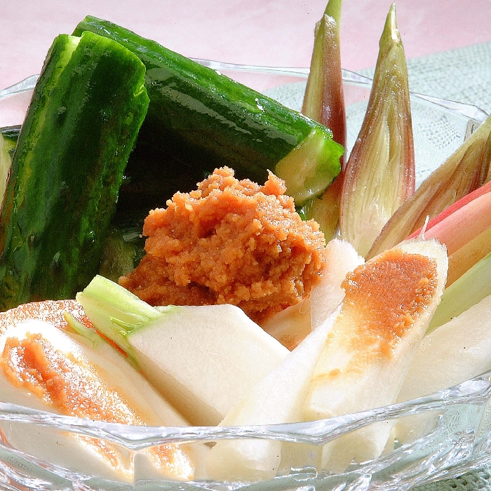 夏野菜の生味噌のっけ