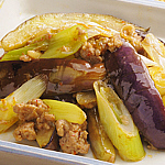なすのひき肉炒め