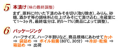 みそ漬け工程5|本漬け|みそ漬け工程6|パッケージング